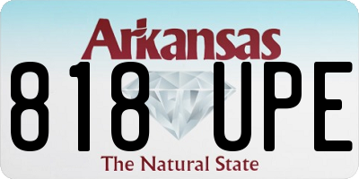 AR license plate 818UPE