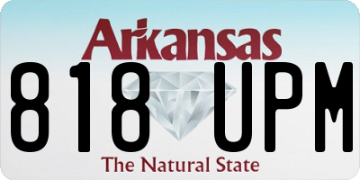 AR license plate 818UPM