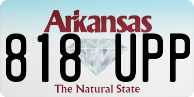 AR license plate 818UPP