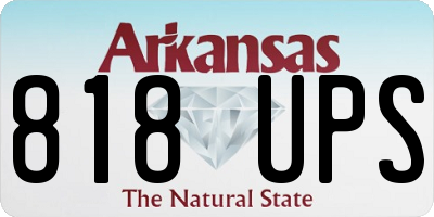 AR license plate 818UPS