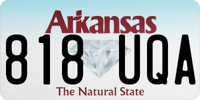 AR license plate 818UQA