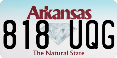 AR license plate 818UQG