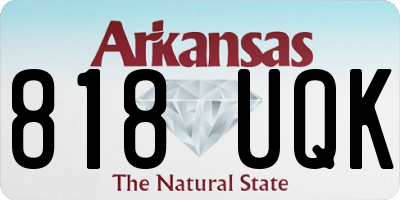 AR license plate 818UQK