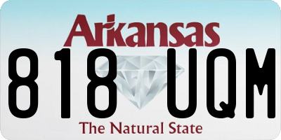AR license plate 818UQM