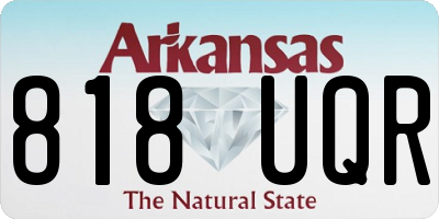AR license plate 818UQR