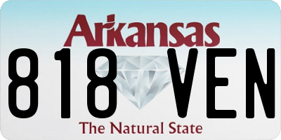 AR license plate 818VEN