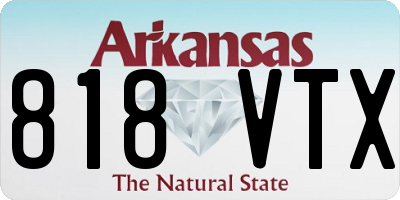 AR license plate 818VTX