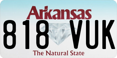 AR license plate 818VUK