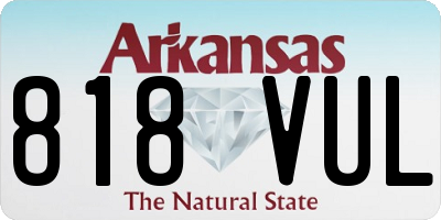 AR license plate 818VUL