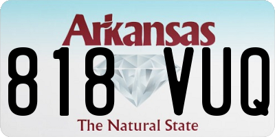 AR license plate 818VUQ