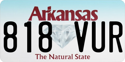 AR license plate 818VUR