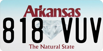 AR license plate 818VUV