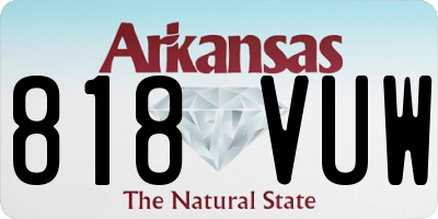AR license plate 818VUW