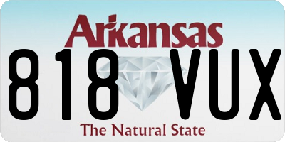 AR license plate 818VUX