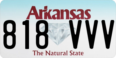 AR license plate 818VVV