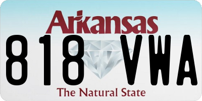 AR license plate 818VWA