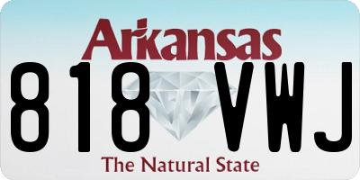 AR license plate 818VWJ