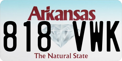 AR license plate 818VWK