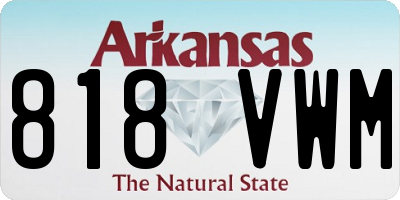 AR license plate 818VWM