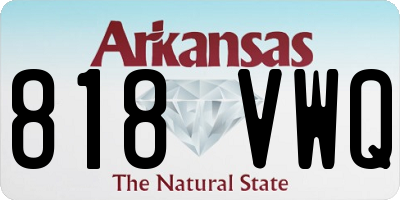 AR license plate 818VWQ