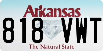 AR license plate 818VWT