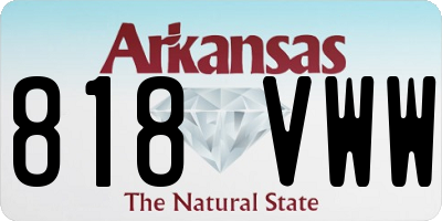 AR license plate 818VWW
