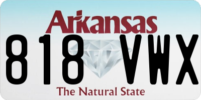 AR license plate 818VWX