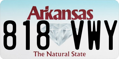 AR license plate 818VWY