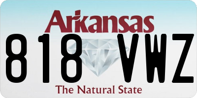 AR license plate 818VWZ