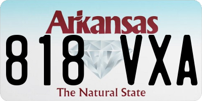 AR license plate 818VXA