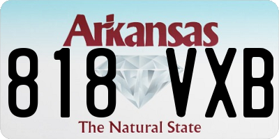 AR license plate 818VXB