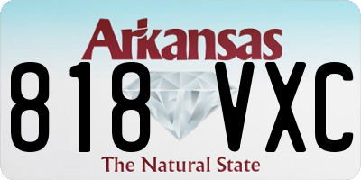 AR license plate 818VXC