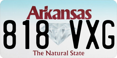 AR license plate 818VXG