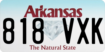 AR license plate 818VXK