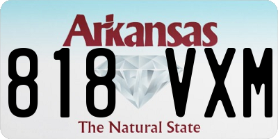 AR license plate 818VXM