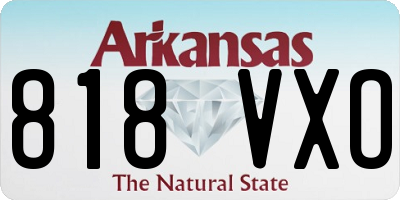AR license plate 818VXO