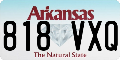 AR license plate 818VXQ