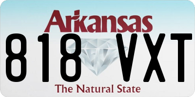 AR license plate 818VXT