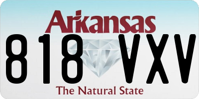 AR license plate 818VXV
