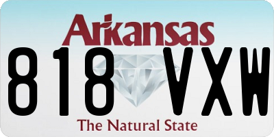 AR license plate 818VXW