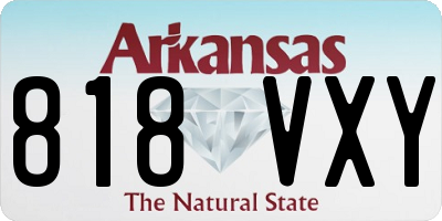 AR license plate 818VXY