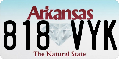 AR license plate 818VYK