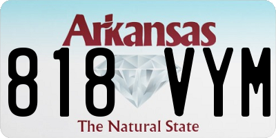 AR license plate 818VYM