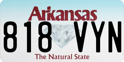 AR license plate 818VYN