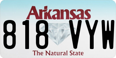 AR license plate 818VYW