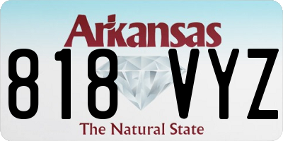 AR license plate 818VYZ