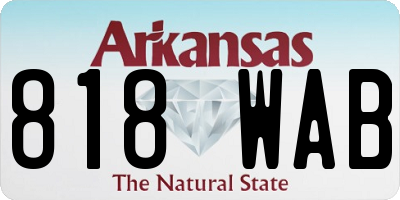 AR license plate 818WAB