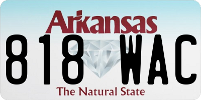 AR license plate 818WAC