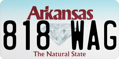 AR license plate 818WAG