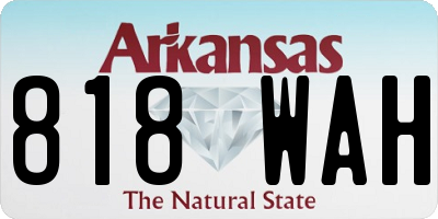 AR license plate 818WAH